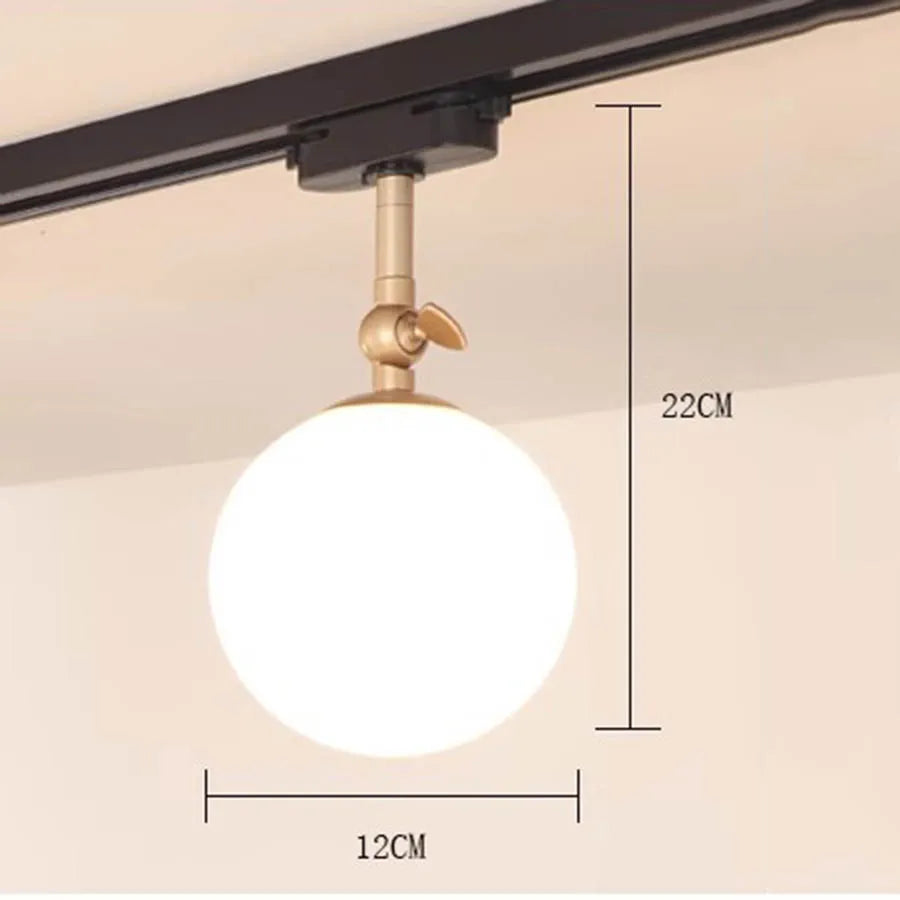 10W Nordic LED Track Light with G9 Glass Globe for Ceiling Spotlights